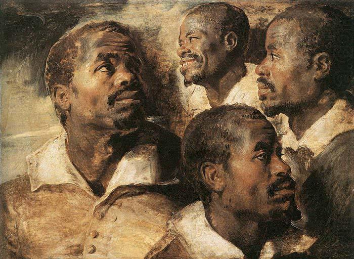 Four Studies of the Head of a Negro, Peter Paul Rubens